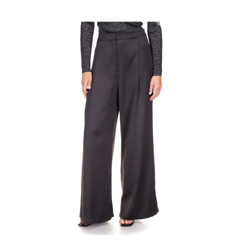 NWT MICHAEL Michael Kors Black Wide-Leg Pants
